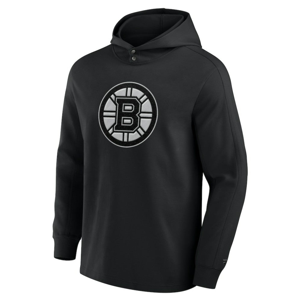 NHL Boston Bruins Fanatics Elements Blaze Tri-Blend Long Sleeve Hoodie T-Shirt - Black
