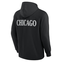 NHL Chicago Blackhawks Fanatics Elements Blaze Tri-Blend Long Sleeve Hoodie T-Shirt - Black