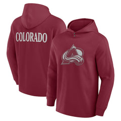 NHL Colorado Avalanche Fanatics Elements Blaze Tri-Blend Long Sleeve Hoodie T-Shirt - Burgundy