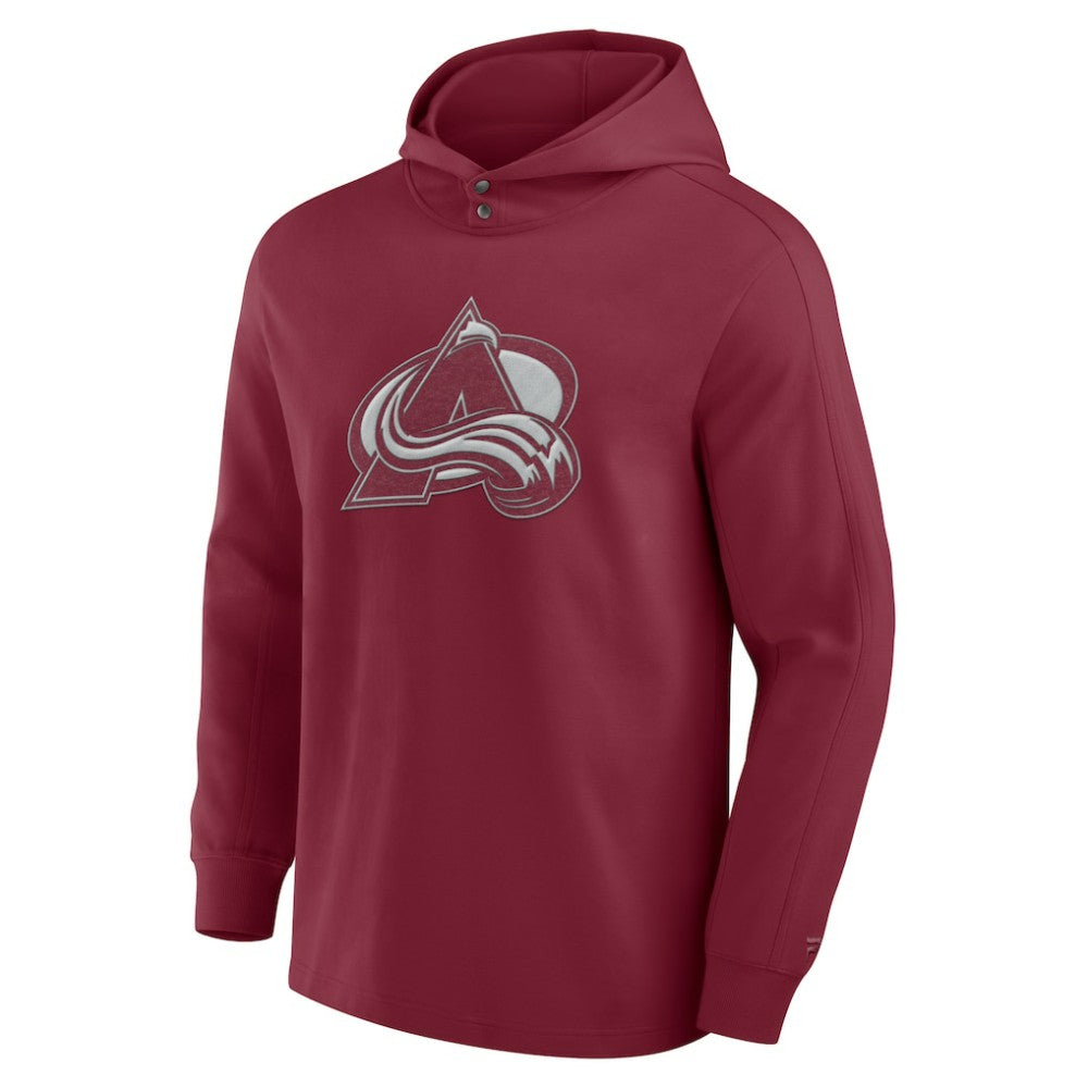 NHL Colorado Avalanche Fanatics Elements Blaze Tri-Blend Long Sleeve Hoodie T-Shirt - Burgundy