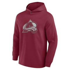 NHL Colorado Avalanche Fanatics Elements Blaze Tri-Blend Long Sleeve Hoodie T-Shirt - Burgundy