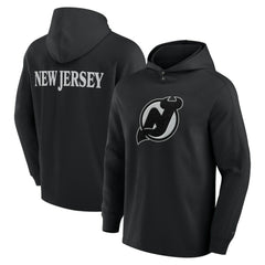 NHL New Jersey Devils Fanatics Elements Blaze Tri-Blend Long Sleeve Hoodie T-Shirt - Black