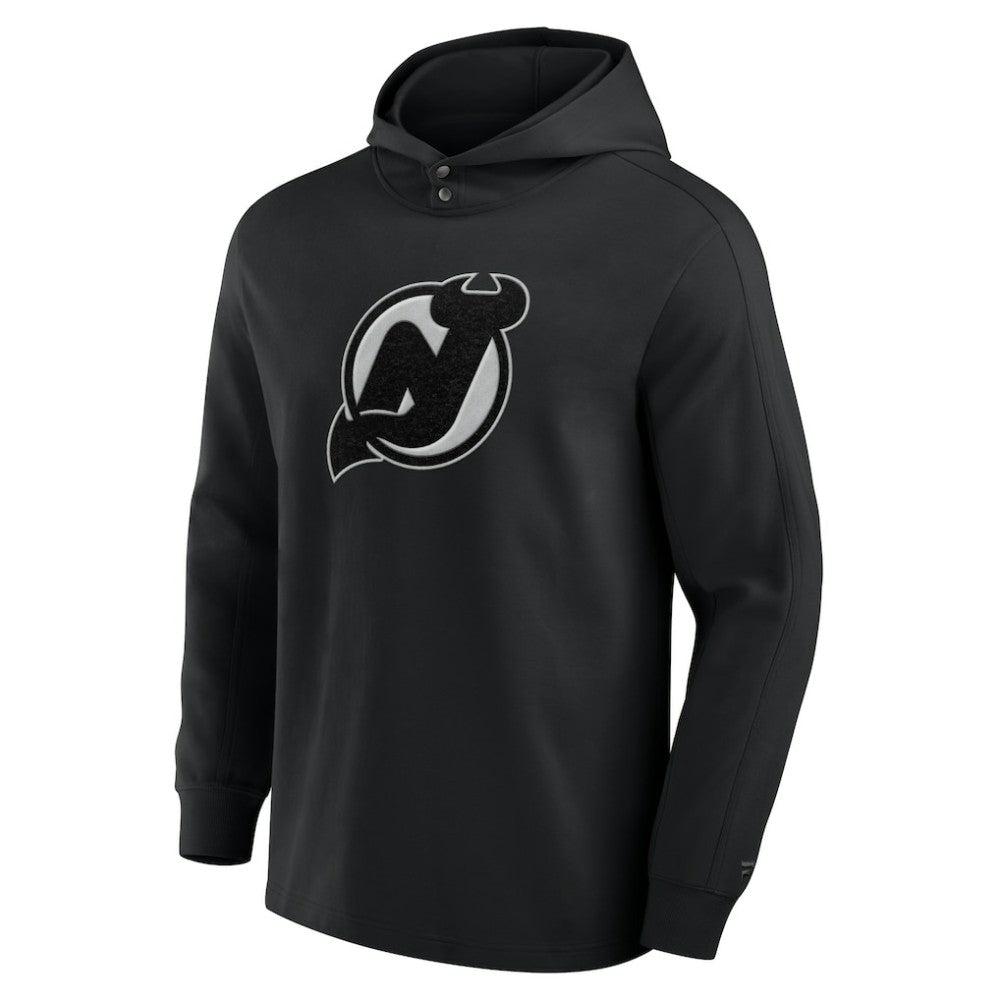 NHL New Jersey Devils Fanatics Elements Blaze Tri-Blend Long Sleeve Hoodie T-Shirt - Black