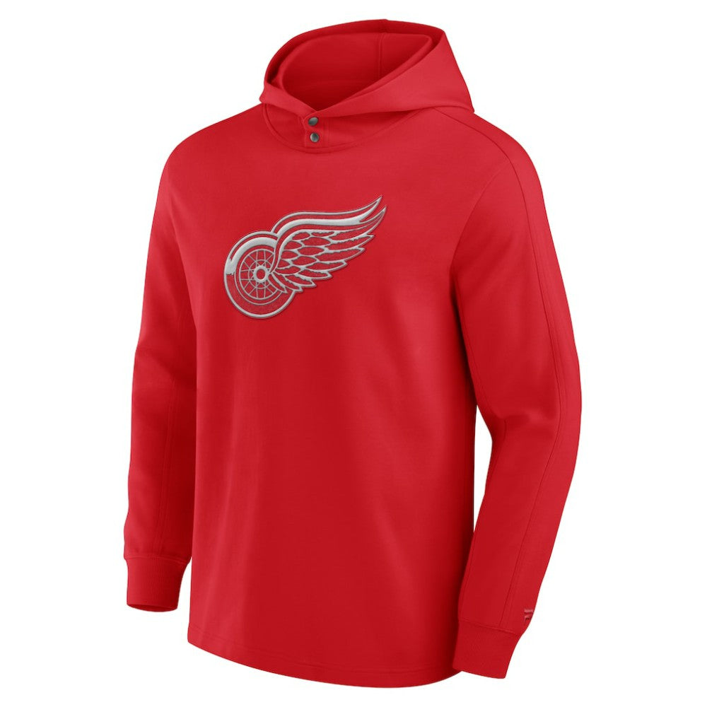 NHL Detroit Red Wings Fanatics Elements Blaze Tri-Blend Long Sleeve Hoodie T-Shirt - Red