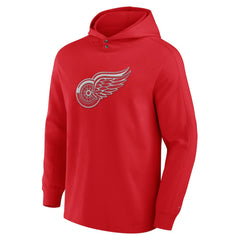 NHL Detroit Red Wings Fanatics Elements Blaze Tri-Blend Long Sleeve Hoodie T-Shirt - Red