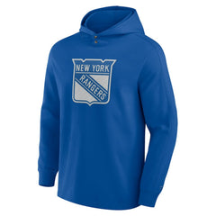 NHL New York Rangers Fanatics Elements Blaze Tri-Blend Long Sleeve Hoodie T-Shirt - Blue