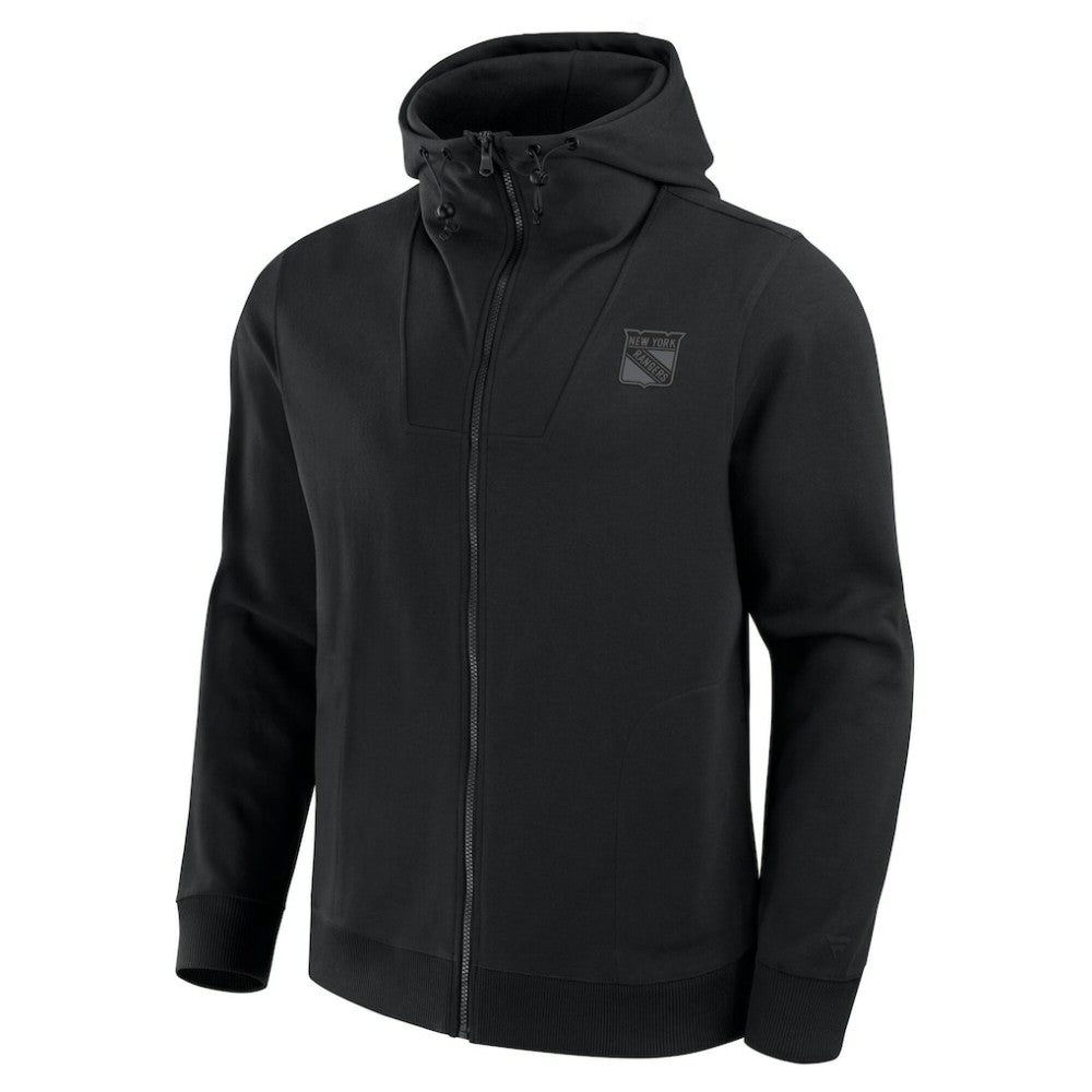 NHL New York Rangers Fanatics Elements Tonal Primary Tri-Blend Full-Zip Hoodie - Black