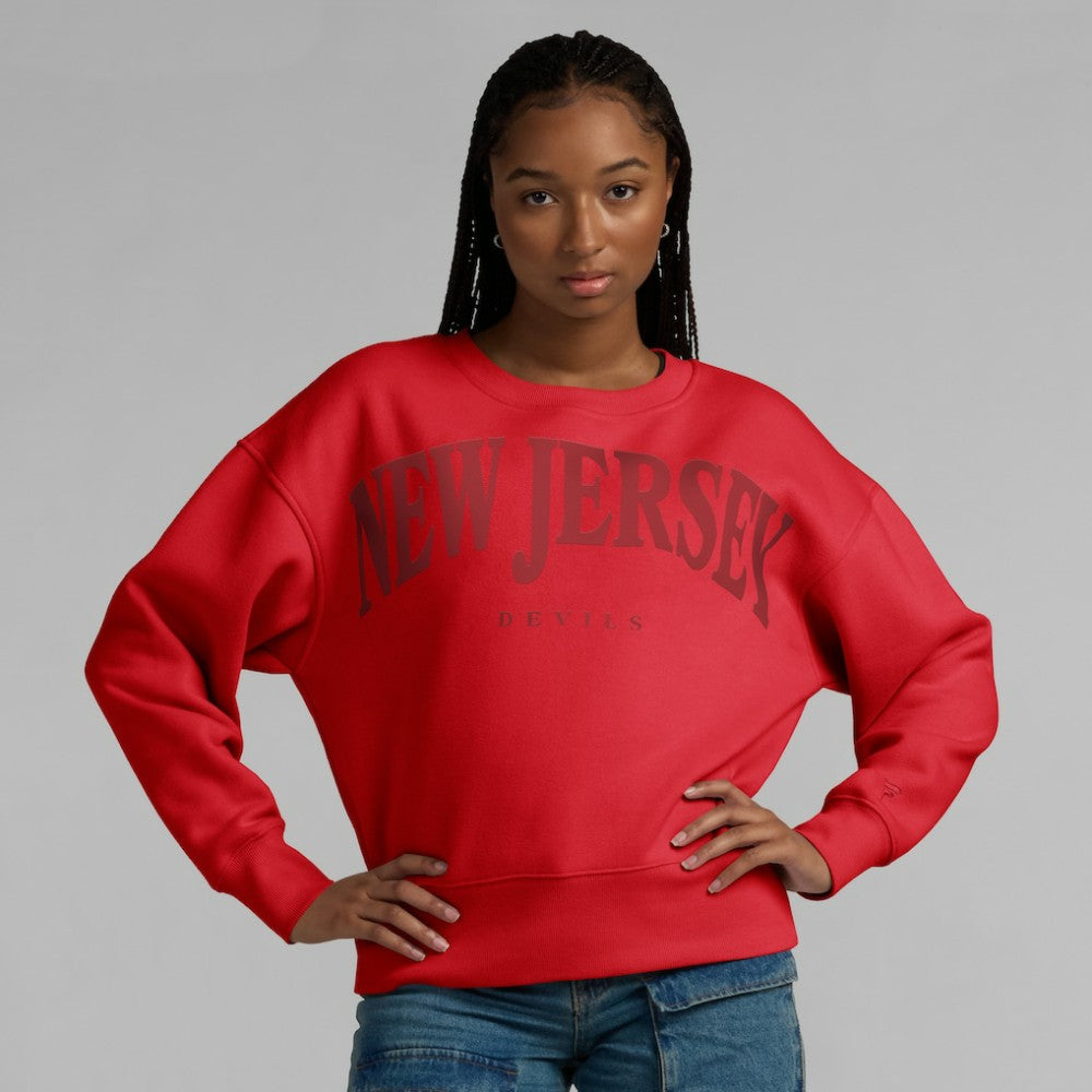 NHL New Jersey Devils Fanatics Women's Elements Flow Pullover Sweatshirt - Red