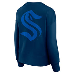 NHL Seattle Kraken Fanatics Women's Elements Flow Pullover Sweatshirt - Navy