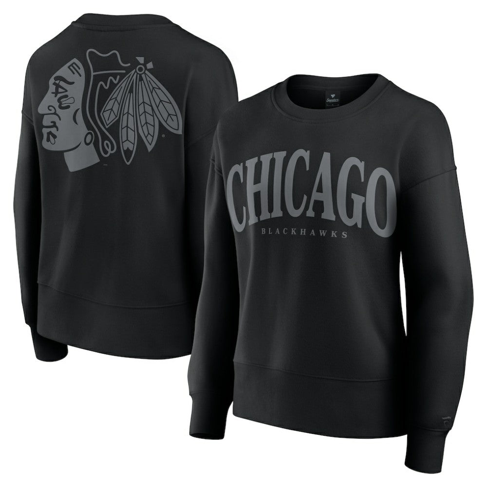 NHL Chicago Blackhawks Fanatics Women's Elements Flow Pullover Sweatshirt - Black