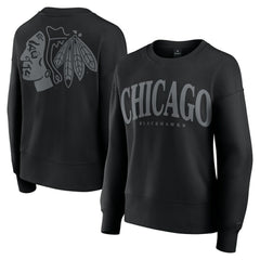 NHL Chicago Blackhawks Fanatics Women's Elements Flow Pullover Sweatshirt - Black