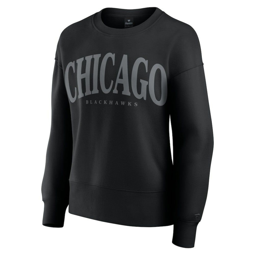 NHL Chicago Blackhawks Fanatics Women's Elements Flow Pullover Sweatshirt - Black