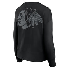 NHL Chicago Blackhawks Fanatics Women's Elements Flow Pullover Sweatshirt - Black