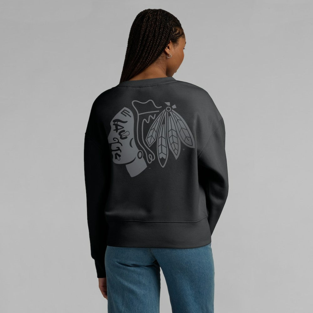 NHL Chicago Blackhawks Fanatics Women's Elements Flow Pullover Sweatshirt - Black