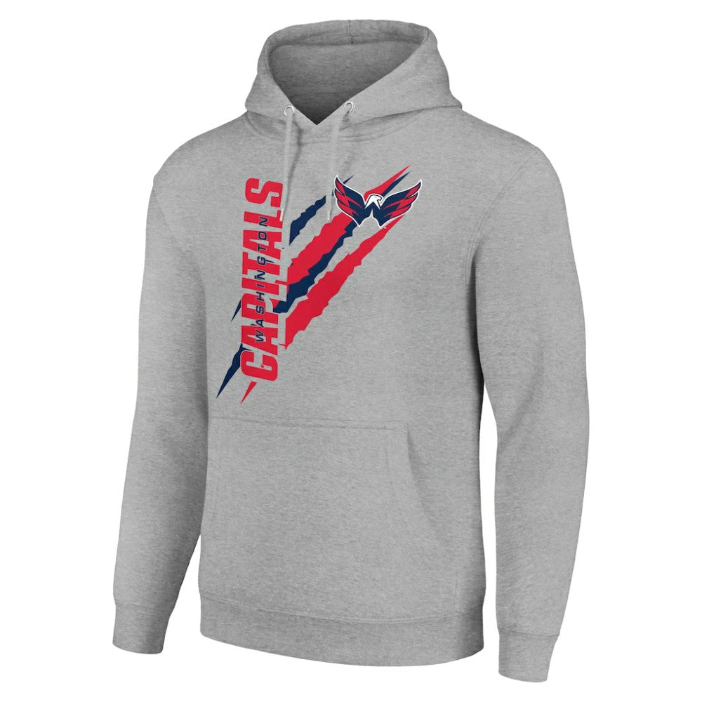 NHL Washington Capitals Starter Color Scratch Fleece Pullover Hoodie - Heather Gray