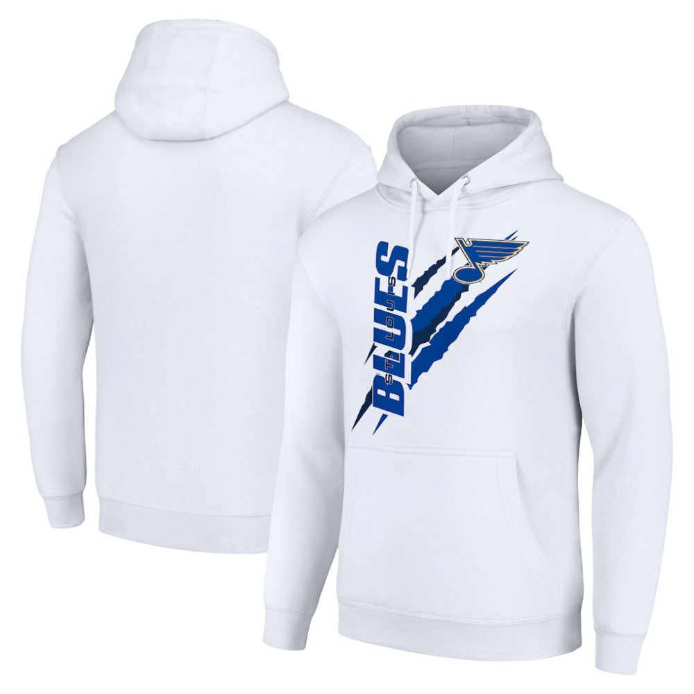 NHL St. Louis Blues Starter Color Scratch Fleece Pullover Hoodie - White
