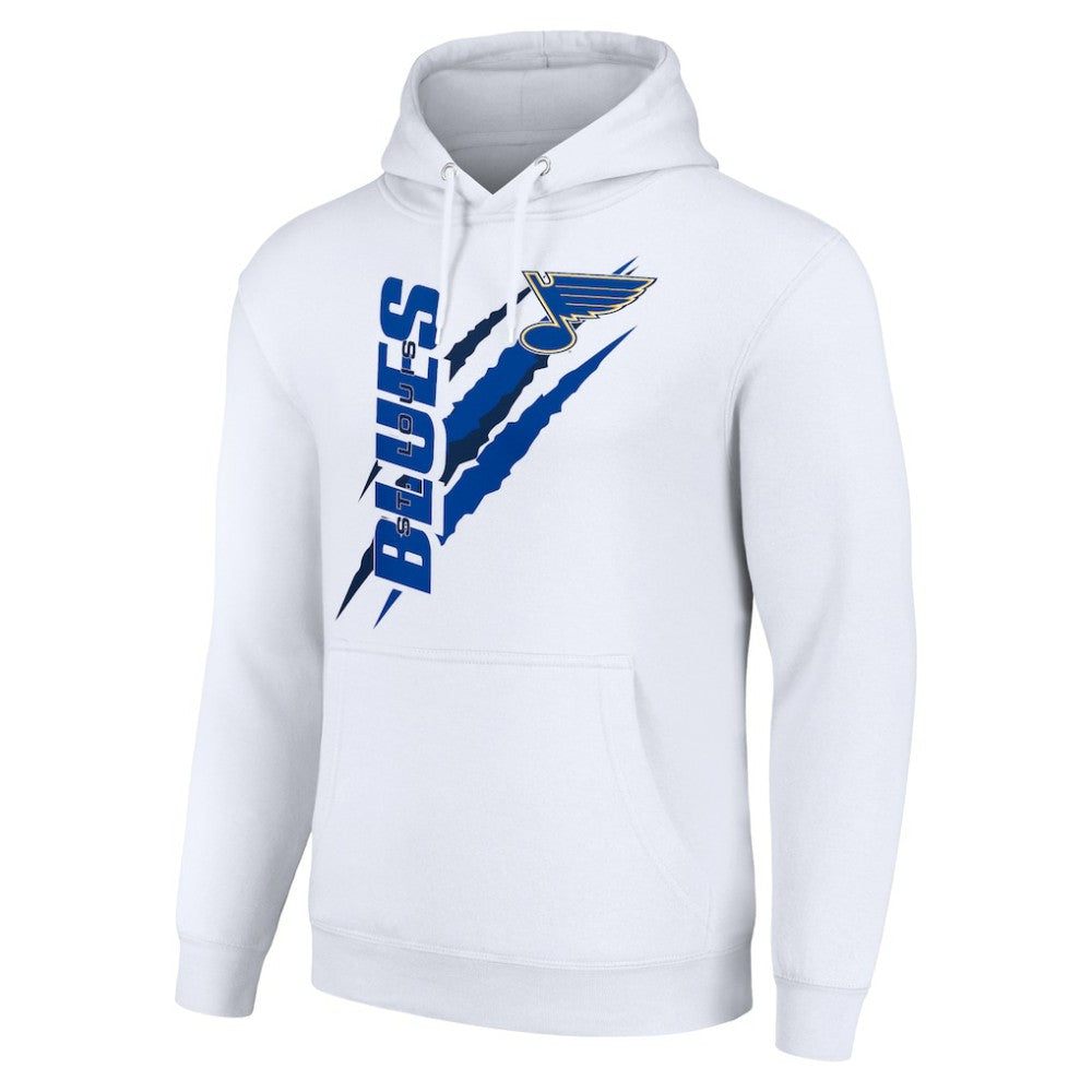 NHL St. Louis Blues Starter Color Scratch Fleece Pullover Hoodie - White