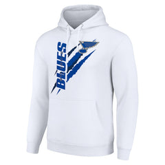 NHL St. Louis Blues Starter Color Scratch Fleece Pullover Hoodie - White