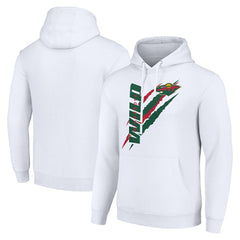 NHL Minnesota Wild Starter Color Scratch Fleece Pullover Hoodie - White