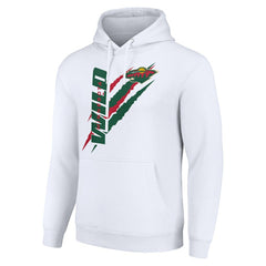 NHL Minnesota Wild Starter Color Scratch Fleece Pullover Hoodie - White