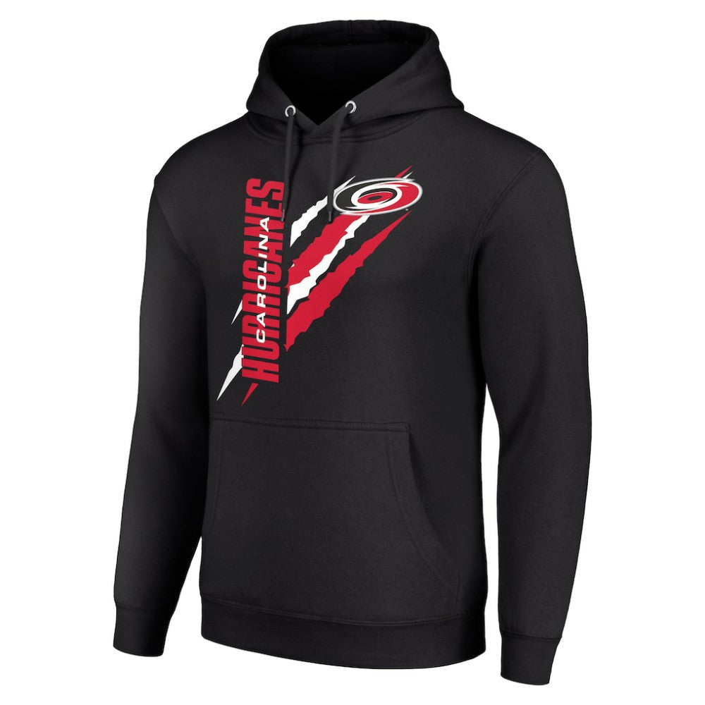 NHL Carolina Hurricanes Starter Color Scratch Fleece Pullover Hoodie - Black