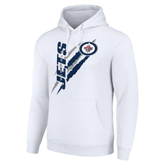 NHL Winnipeg Jets Starter Color Scratch Fleece Pullover Hoodie - White