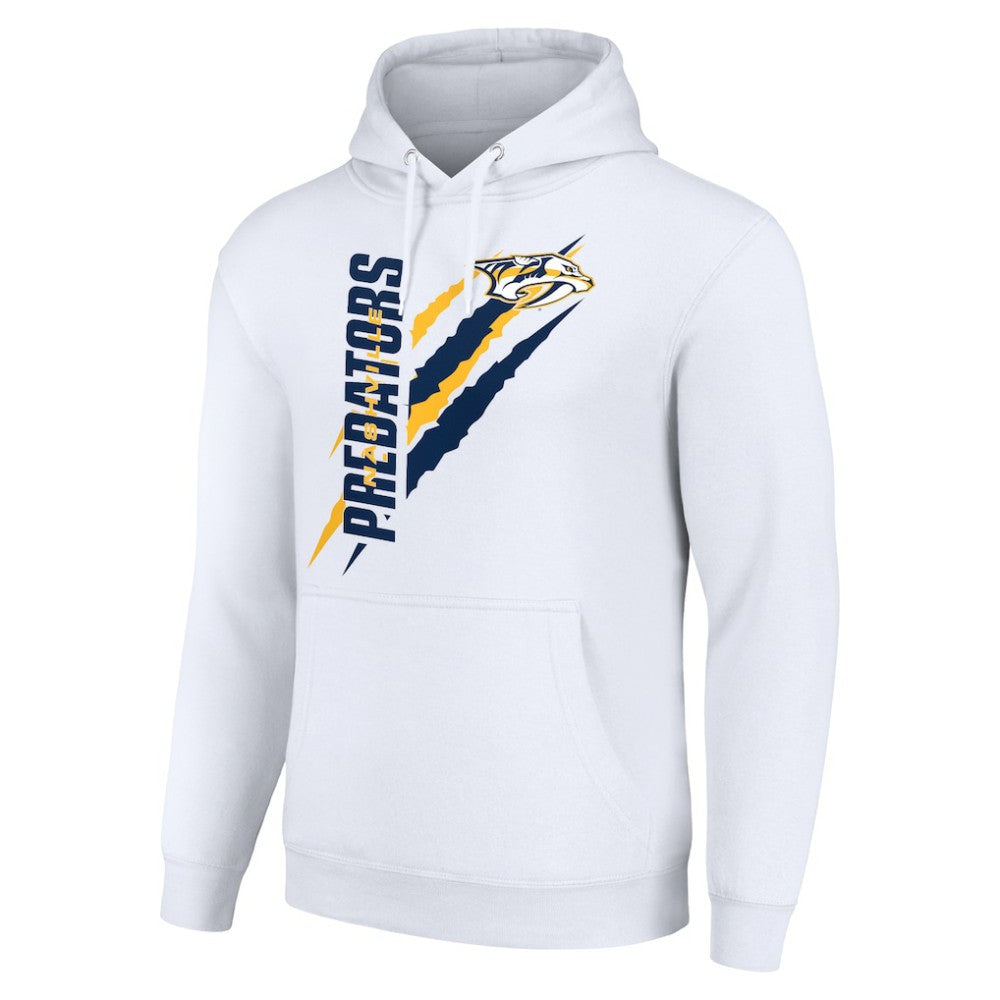 NHL Nashville Predators Starter Color Scratch Fleece Pullover Hoodie - White