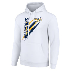 NHL Nashville Predators Starter Color Scratch Fleece Pullover Hoodie - White