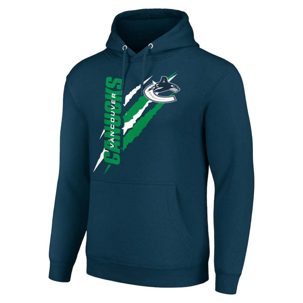 NHL Vancouver Canucks Starter Color Scratch Fleece Pullover Hoodie - Blue