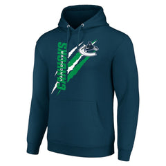 NHL Vancouver Canucks Starter Color Scratch Fleece Pullover Hoodie - Blue