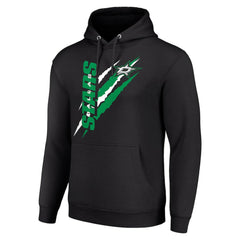 NHL Dallas Stars Starter Color Scratch Fleece Pullover Hoodie - Black
