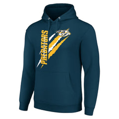 NHL Nashville Predators Starter Color Scratch Fleece Pullover Hoodie - Blue