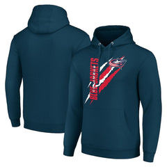 NHL Columbus Blue Jackets Starter Color Scratch Fleece Pullover Hoodie - Blue