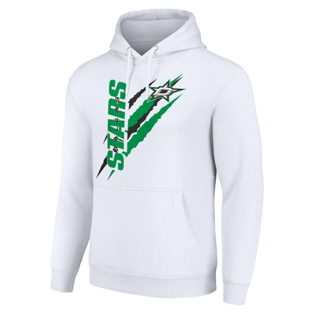 NHL Dallas Stars Starter Color Scratch Fleece Pullover Hoodie - White
