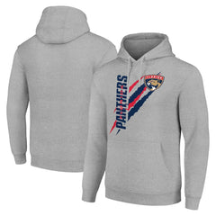 NHL Florida Panthers Starter Color Scratch Fleece Pullover Hoodie - Heather Gray