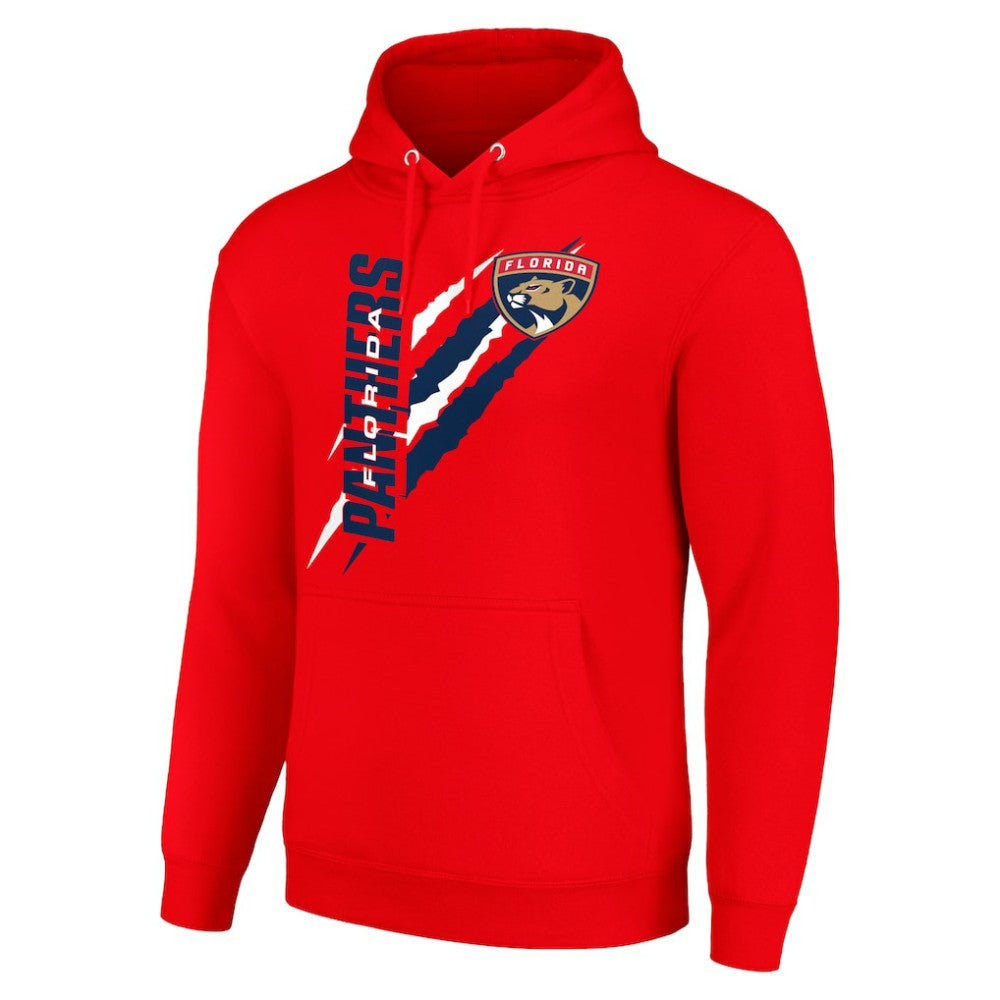 NHL Florida Panthers Starter Color Scratch Fleece Pullover Hoodie - Red