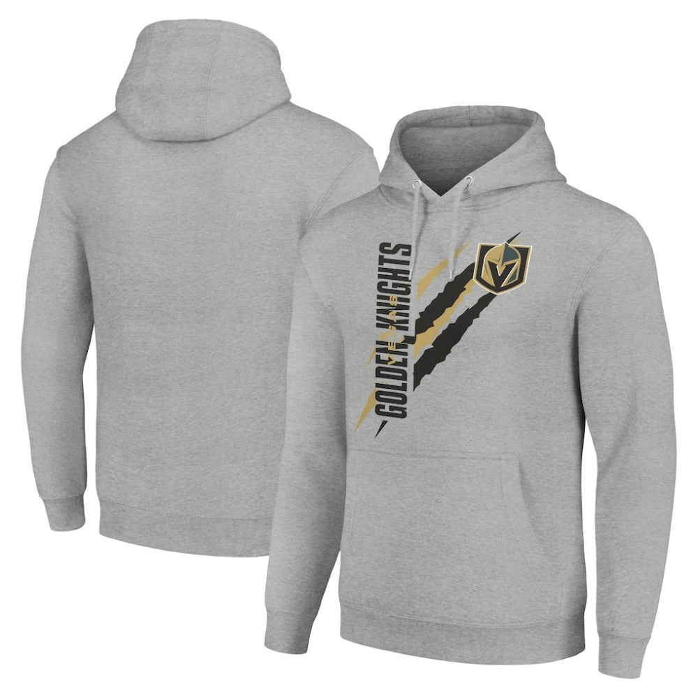 NHL Vegas Golden Knights Starter Color Scratch Fleece Pullover Hoodie - Heather Gray