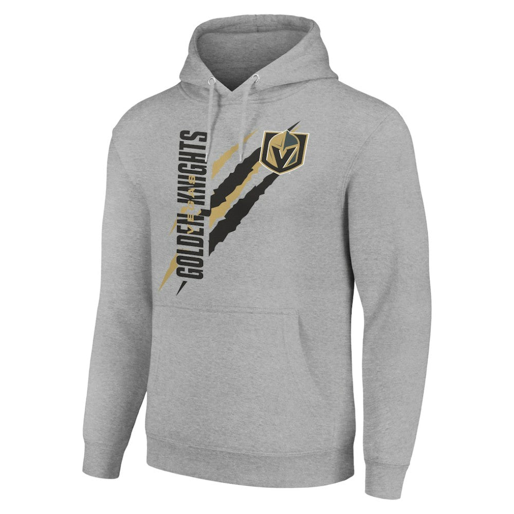 NHL Vegas Golden Knights Starter Color Scratch Fleece Pullover Hoodie - Heather Gray