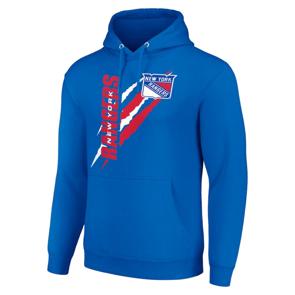 NHL New York Rangers Starter Color Scratch Fleece Pullover Hoodie - Royal
