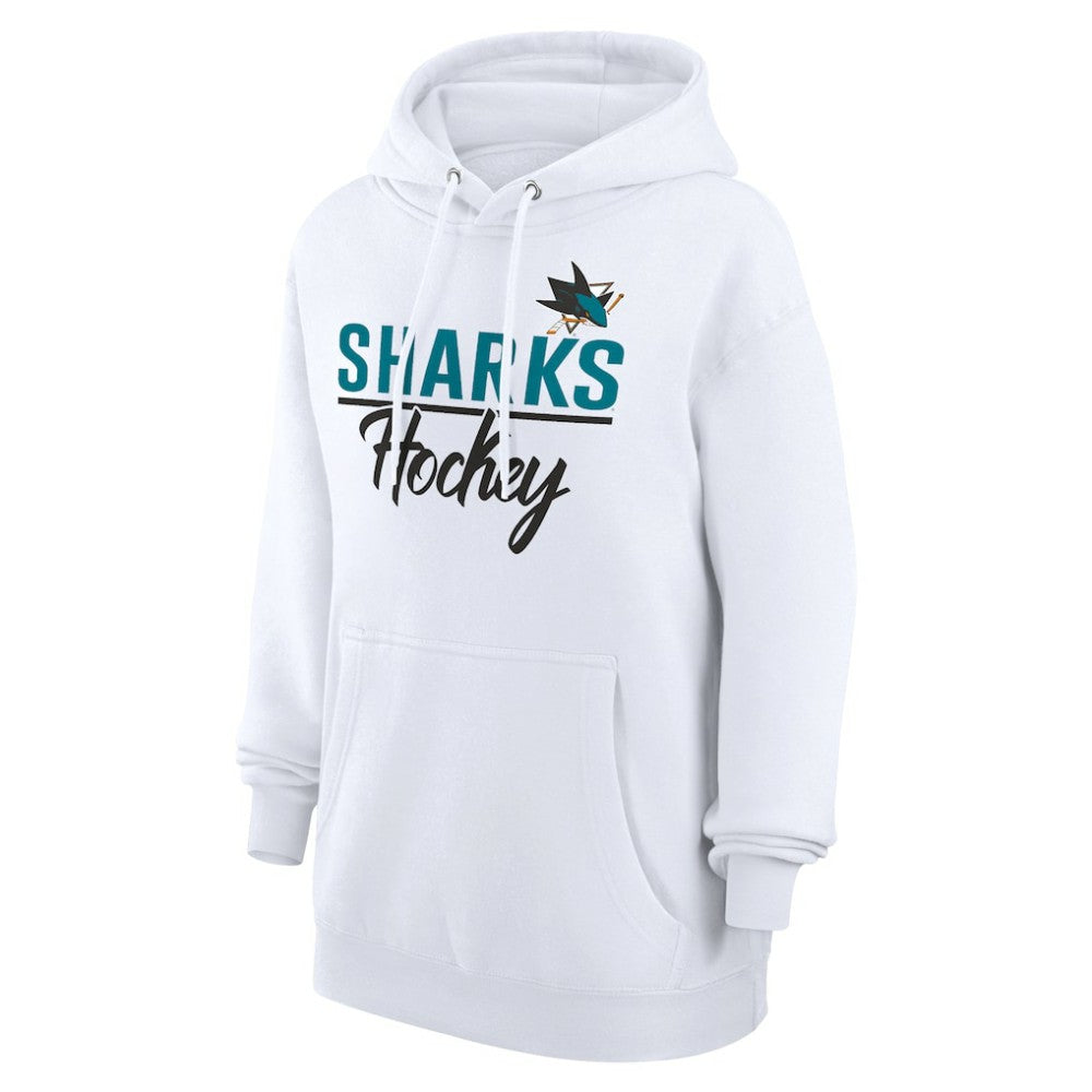 NHL San Jose Sharks G-III 4Her by Carl Banks Women's Team Fleece Pullover Hoodie - White