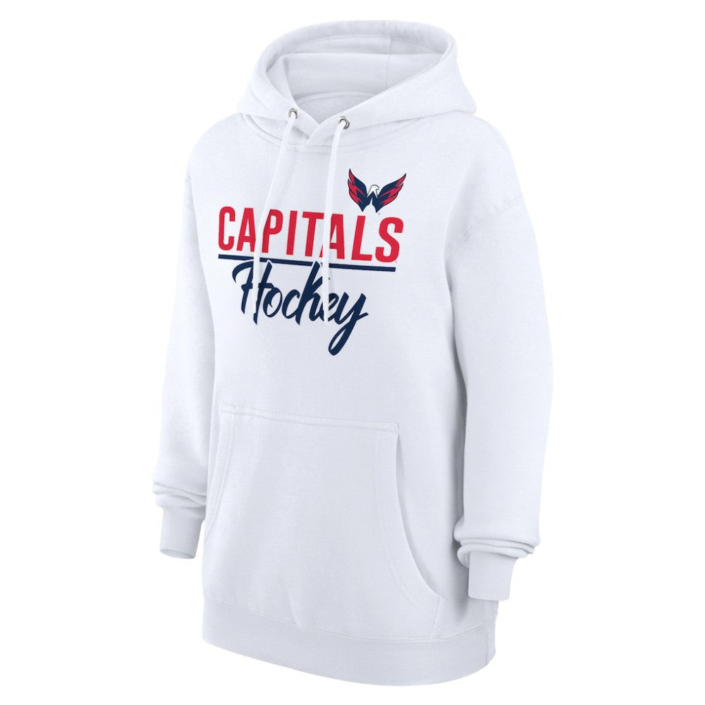 NHL Washington Capitals G-III 4Her by Carl Banks Women's Team Fleece Pullover Hoodie - White
