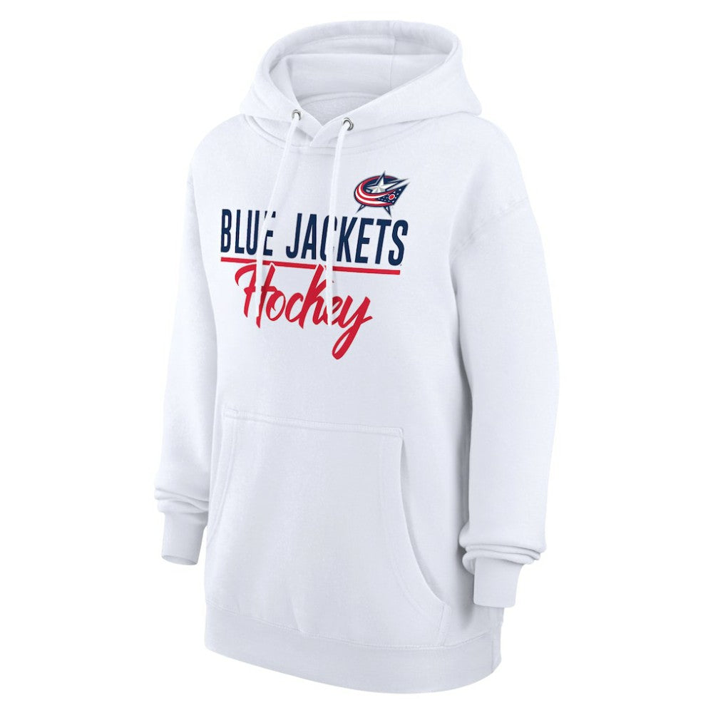 NHL Columbus Blue Jackets G-III 4Her by Carl Banks Women's Team Fleece Pullover Hoodie - White
