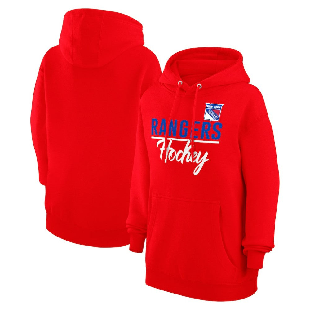 NHL New York Rangers G-III 4Her by Carl Banks Women's Team Fleece Pullover Hoodie - Red