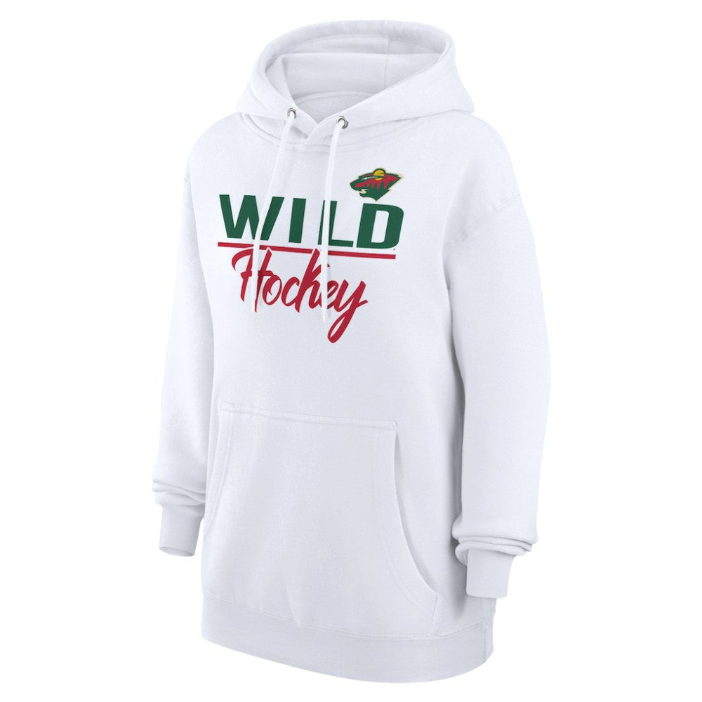 NHL Minnesota Wild G-III 4Her by Carl Banks Women's Team Fleece Pullover Hoodie - White