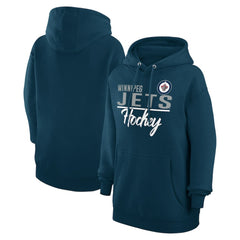 NHL Winnipeg Jets G-III 4Her by Carl Banks Women's Team Fleece Pullover Hoodie - Navy