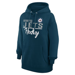 NHL Winnipeg Jets G-III 4Her by Carl Banks Women's Team Fleece Pullover Hoodie - Navy