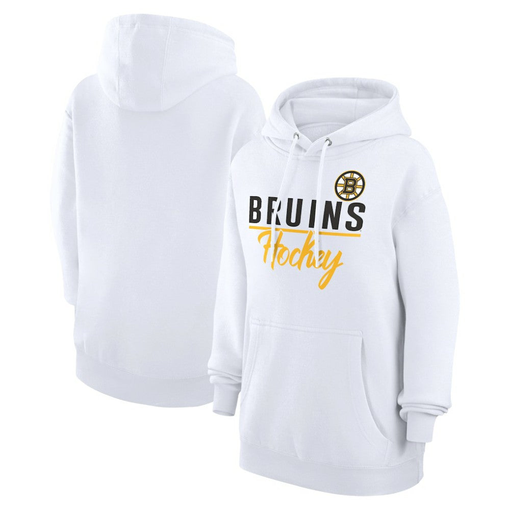 NHL Boston Bruins G-III 4Her by Carl Banks Women's Team Fleece Pullover Hoodie - White