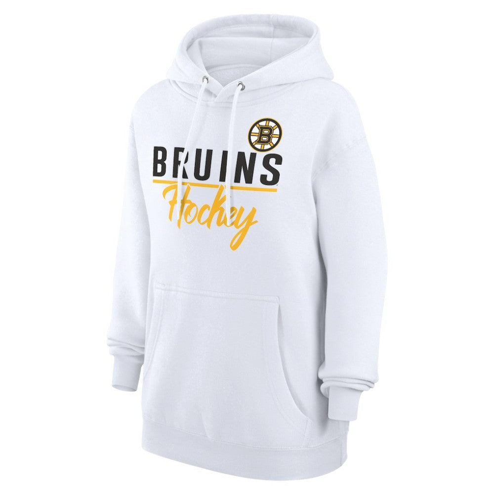 NHL Boston Bruins G-III 4Her by Carl Banks Women's Team Fleece Pullover Hoodie - White