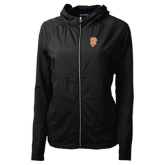 San Francisco Giants Cutter & Buck Women's City Connect Adapt Eco Knit Hybrid Recycled Full-Zip Hoodie - Black Hoodies