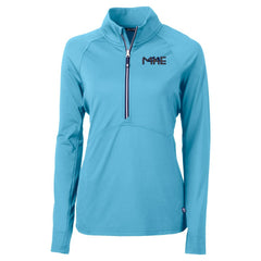 Milwaukee Brewers Cutter & Buck Women's City Connect Adapt Eco Knit Recycled Half-Zip Pullover Top - Powder Blue Pullover